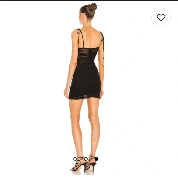 Ow collection Casandra mesh Dress in Black - Picture 2 of 13